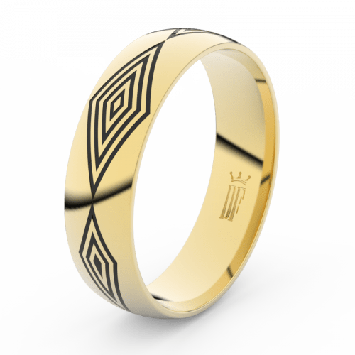 Pánský snubní prsten Danfil DLR3075 žluté zlato