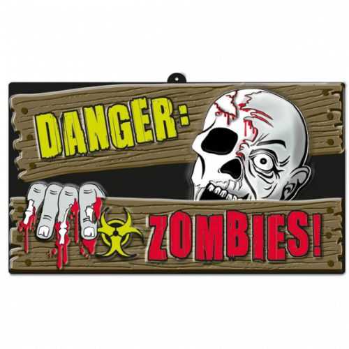 Plastová tabulka Danger: Zombies!