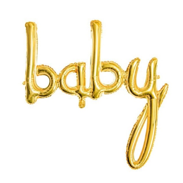 Balónek fóliový Baby zlato