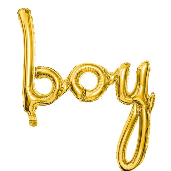 Balónek fóliový Boy zlatý 64 x 74 cm