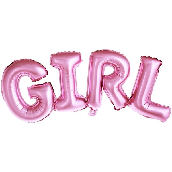Balónek fóliový Girl růžový 74 x 33 cm