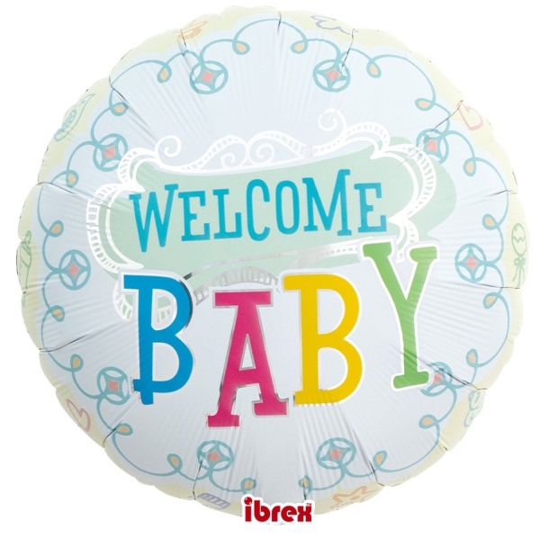 Balónek fóliový Welcome Baby 35 cm