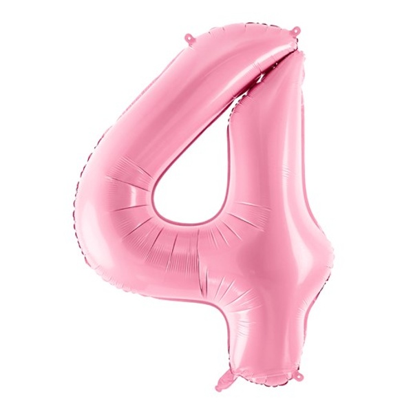 Balónek fóliový číslo 4 růžové 86 cm