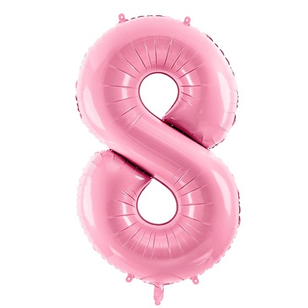Balónek fóliový číslo 8 růžové 86 cm