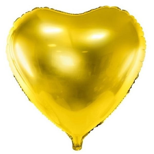 Balónek fóliový Srdce zlaté 61 cm 1 ks