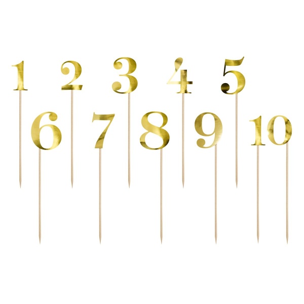 Čísla stolů zlatá