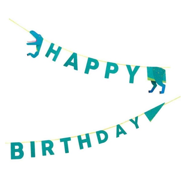 Girlanda Happy Birthday Dinosaurus 2