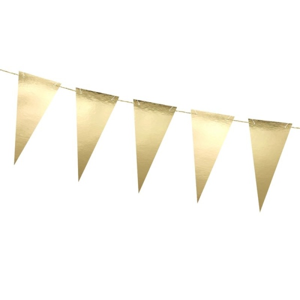 Girlanda vlaječková slavnostní zlatá 215 cm