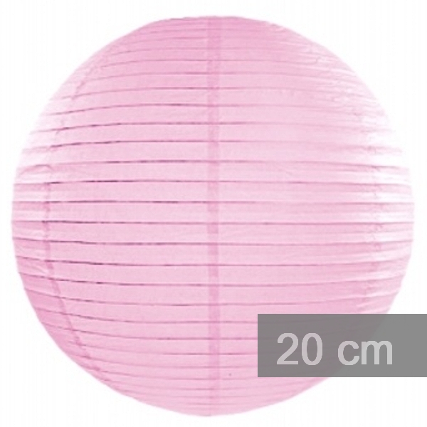 Lampion kulatý 20cm růžový