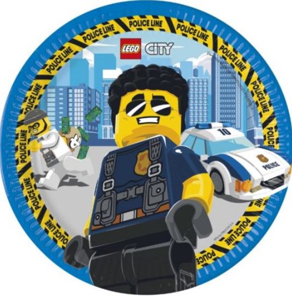 Lego City - Talířky papírové 23 cm 8 ks