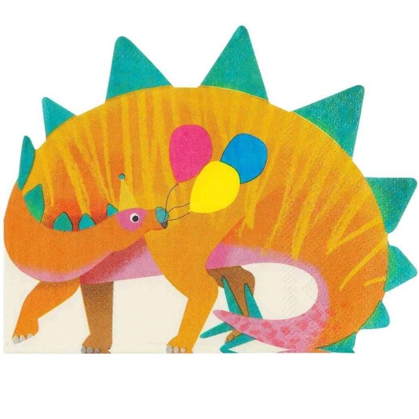Dino party color - Ubrousky 33 x 26 cm 16 ks