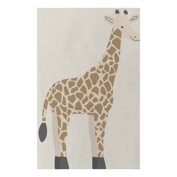 Safari party - Ubrousky s žirafou 16 x 16 cm 16 ks