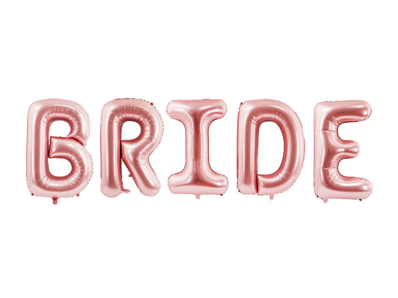 Balónkový banner Bride růžovo-zlatý 280cm