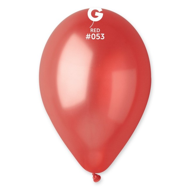 Balónky metalické červené 30cm 100ks