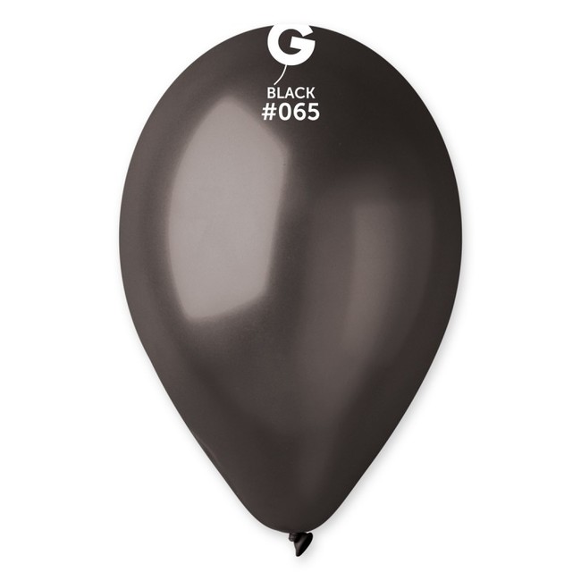 Balónky metalické černé 30cm 25ks