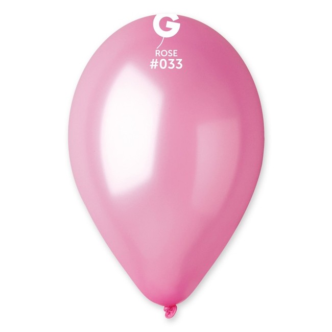 Balónky metalické tmavě růžové 30cm 100ks