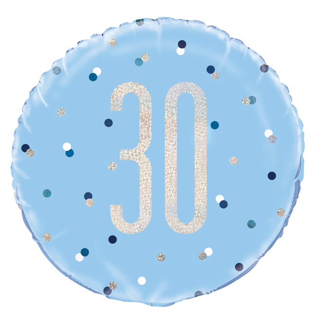 Fóliový balónek 30 Birthday modrý 45cm