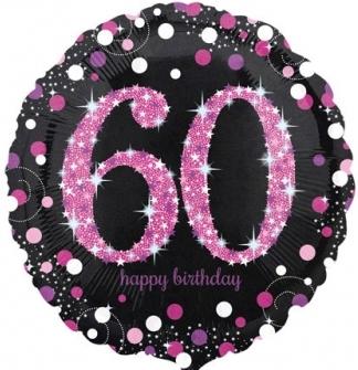 Fóliový balónek 60 Pink Diamonds 43cm