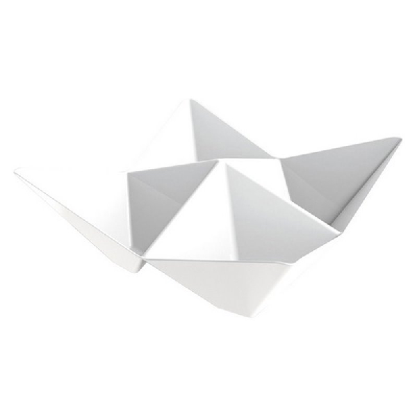 Mističky na dezerty Origami bílé 10 x 10 cm 25 ks
