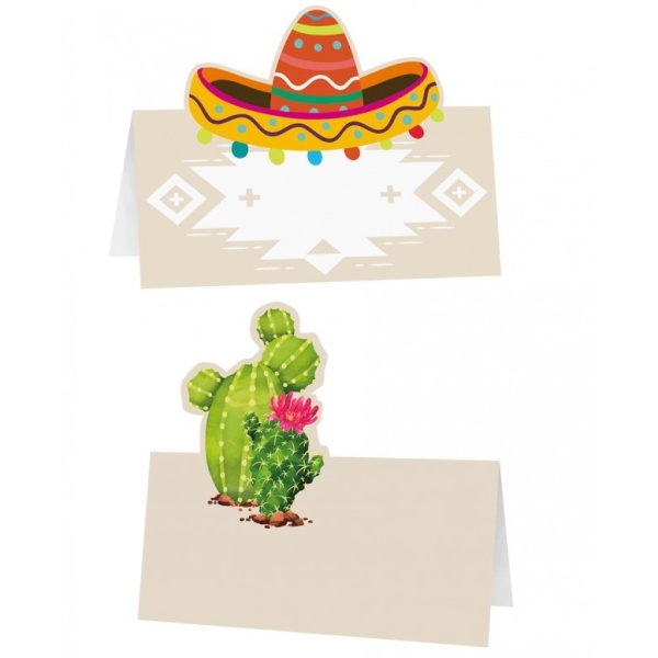 Mexico party - Jmenovky na stůl 8x8 cm 6ks