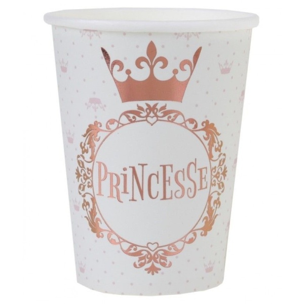 Princesse Rose Gold - Kelímky papírové 270ml 10ks