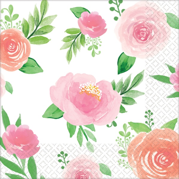 Floral Sweet Baby Girl - Ubrousky 25 x 25 cm 16 ks
