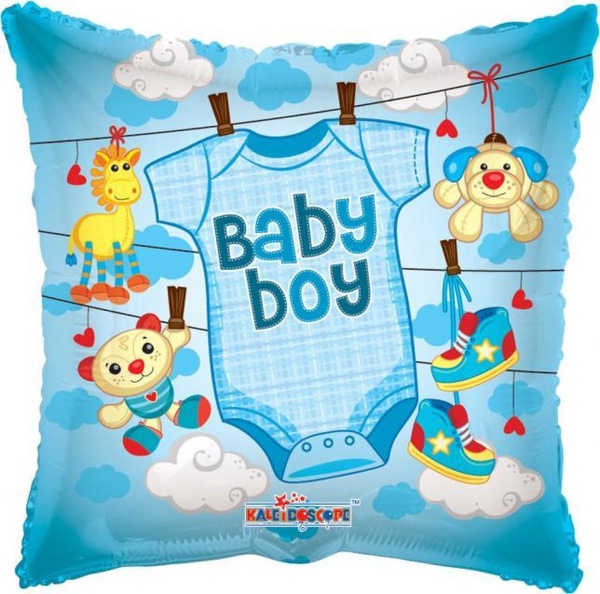 Balónek fóliový Polštář Baby Boy 46 cm