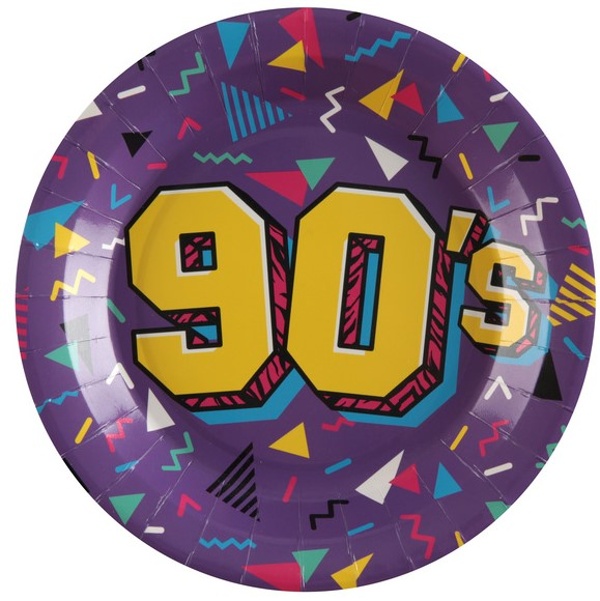 90. léta party - Talířky papírové 22