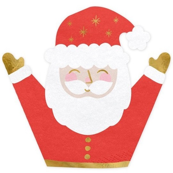 Ubrousky vánoční Santa Claus 16 x 15 cm