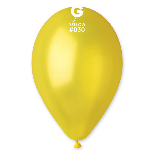 Balónky metalické žluté 30cm 50ks