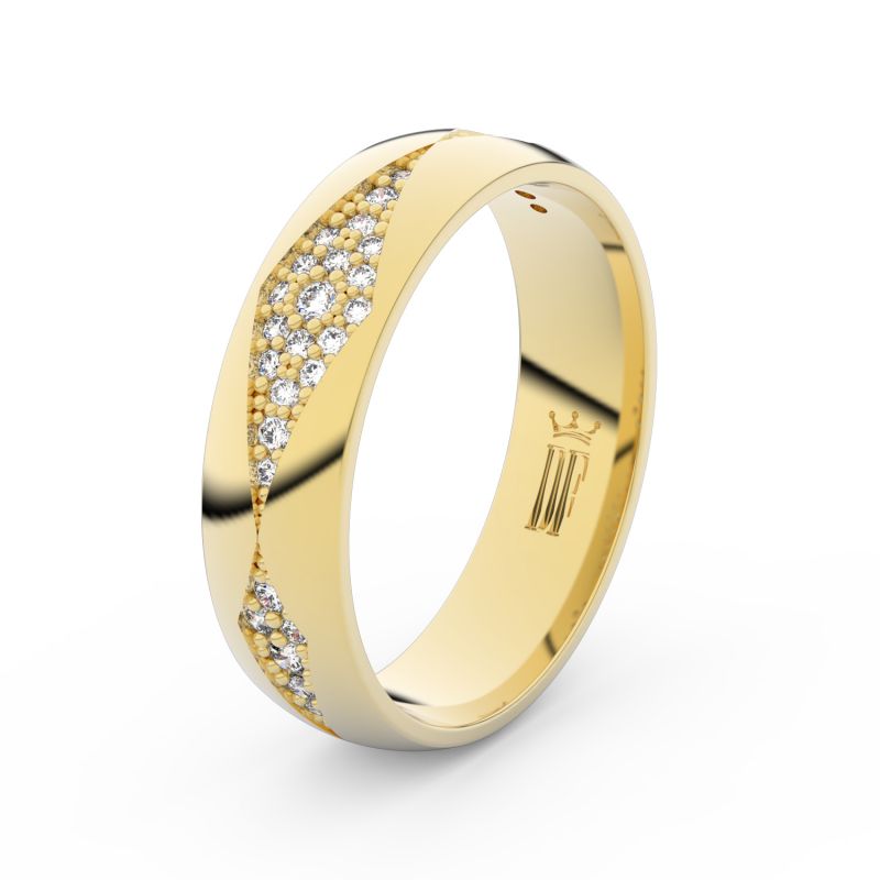 Dámský snubní prsten DF 3074 ze žlutého zlata