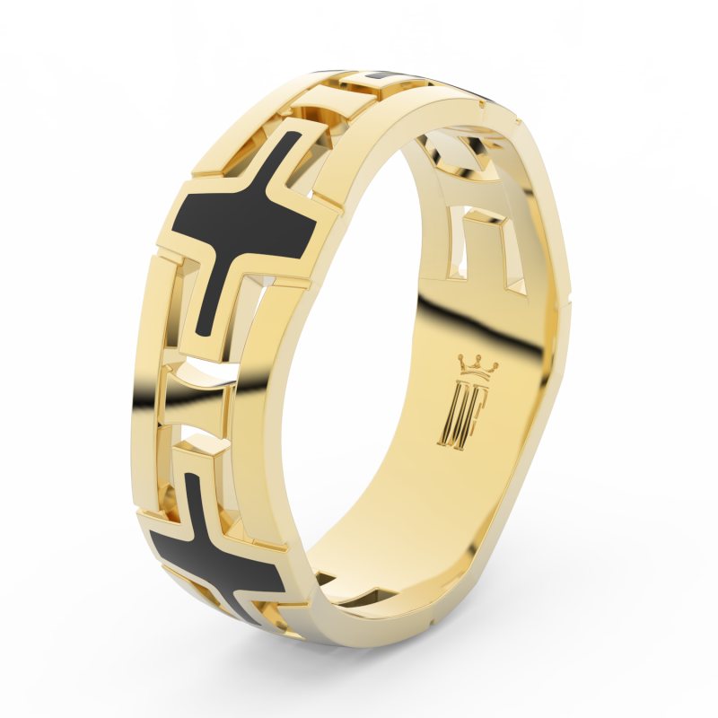 Pánský snubní prsten Danfil DLR3043 žluté zlato