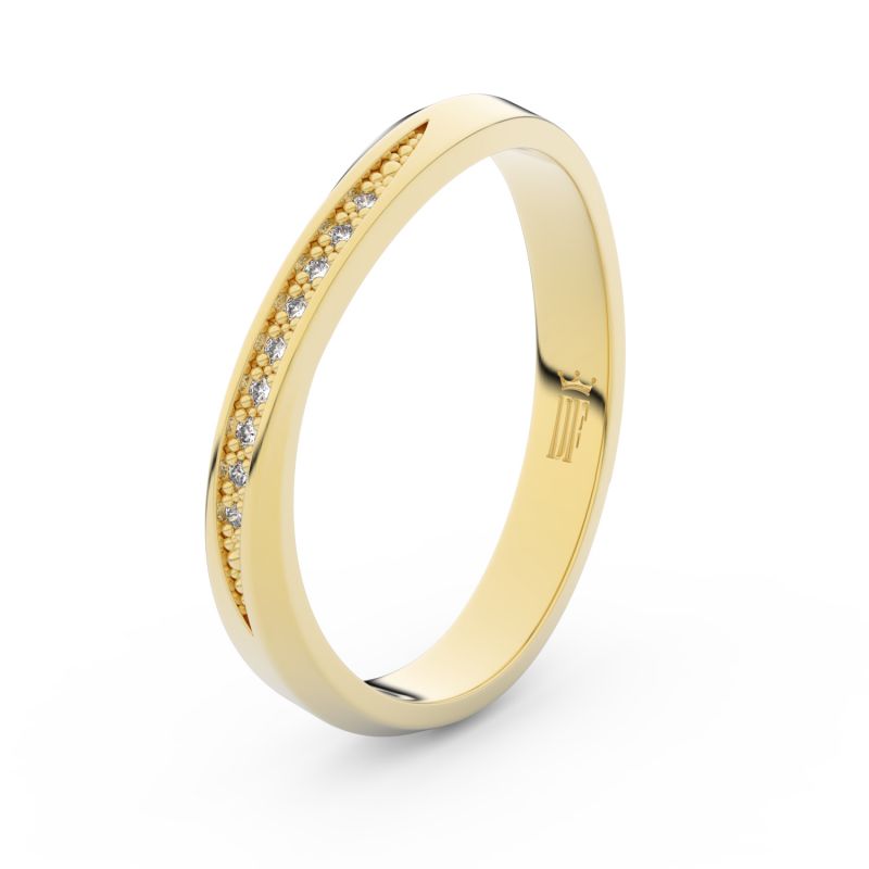Zlatý dámský prsten DF 3017 ze žlutého zlata