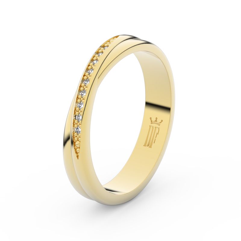 Zlatý dámský prsten DF 3019 ze žlutého zlata
