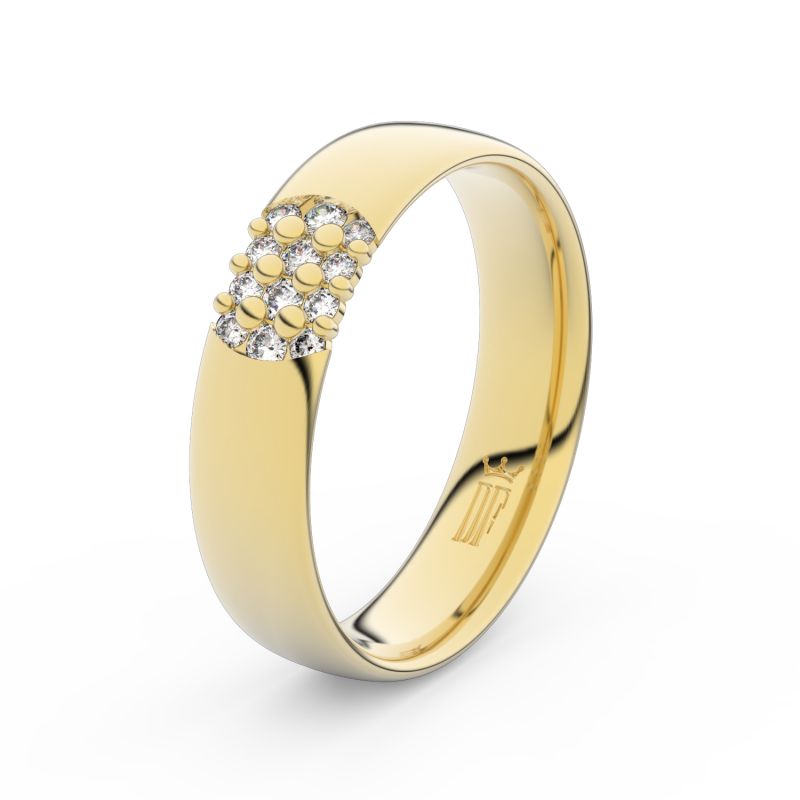 Zlatý dámský prsten DF 3021 ze žlutého zlata