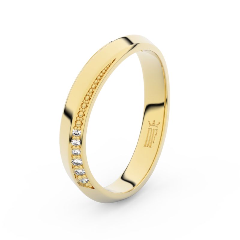 Zlatý dámský prsten DF 3023 ze žlutého zlata