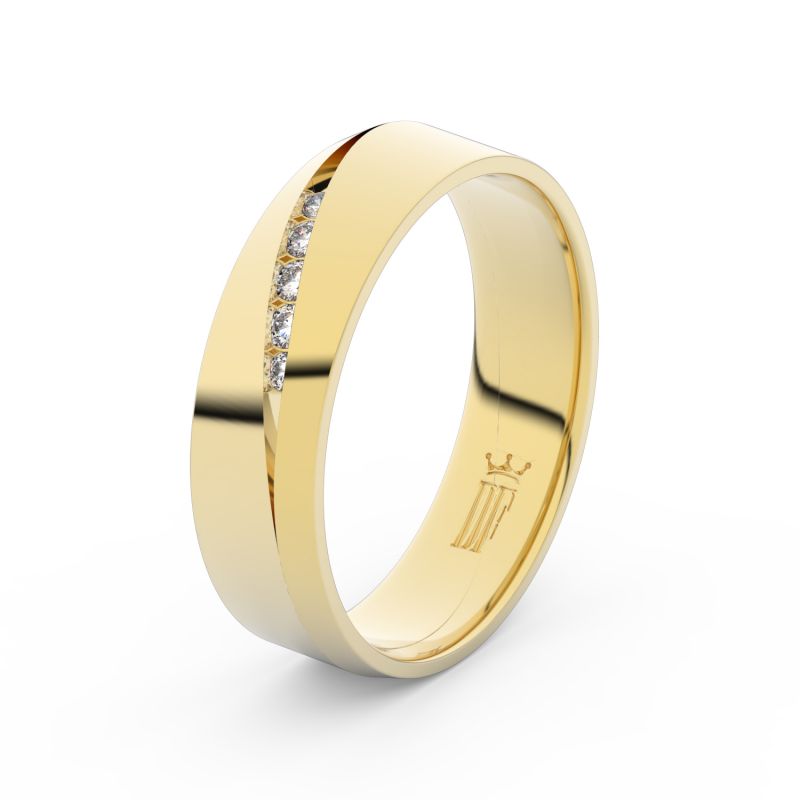 Zlatý dámský prsten DF 3034 ze žlutého zlata