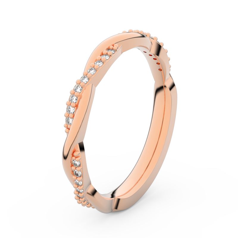 Zlatý dámský prsten DF 3951 z růžového zlata