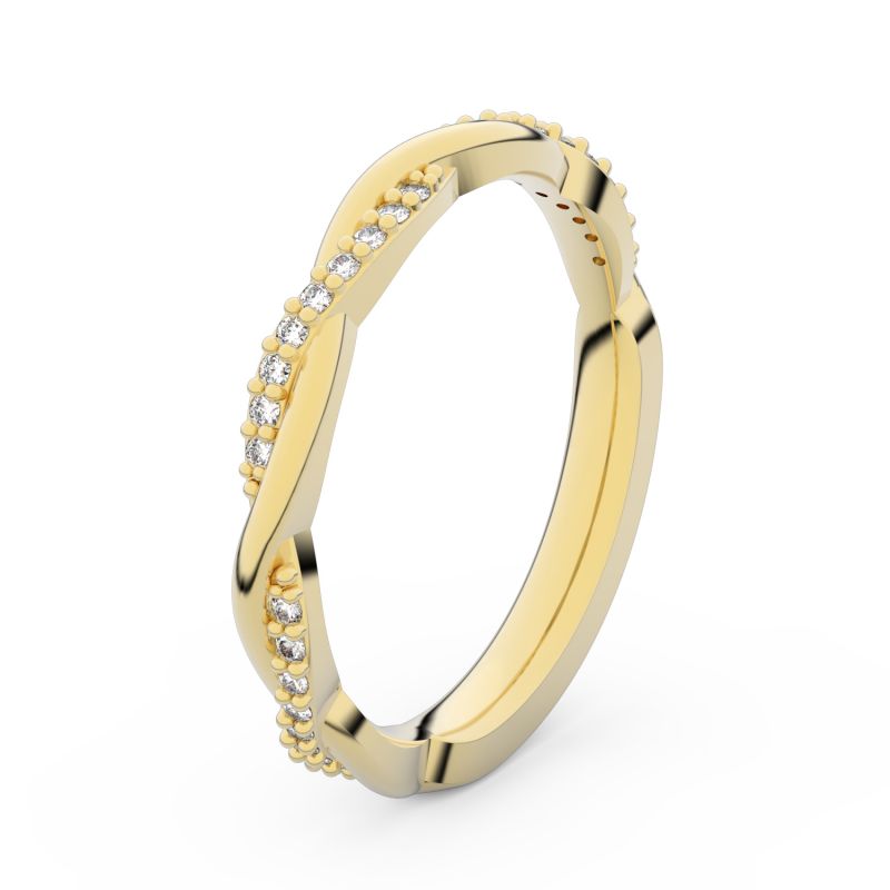 Zlatý dámský prsten DF 3951 ze žlutého zlata