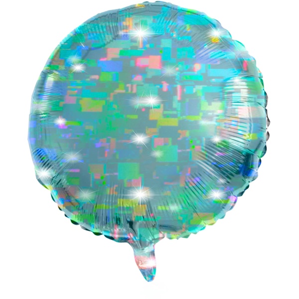 Balónek fóliový kulatý Galactic Aqua 61 cm