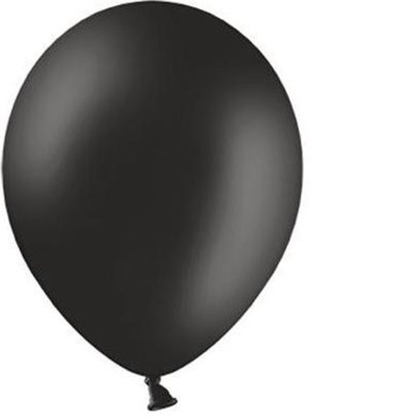 Balónky latexové pastelové černé 12 cm 100 ks