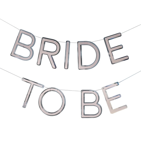 Banner Bride To Be stříbrný 1
