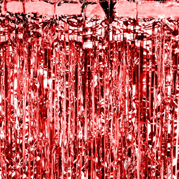 Dekorace - závěs fóliový červený 90 x 250 cm