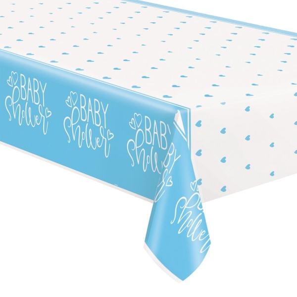 Ubrus plastový Baby Shower modrý 137 x 213 cm