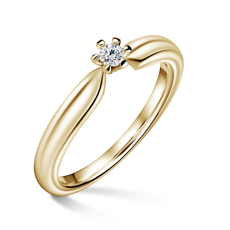Florence | Zásnubní prsten se středovým diamantem 0.055ct