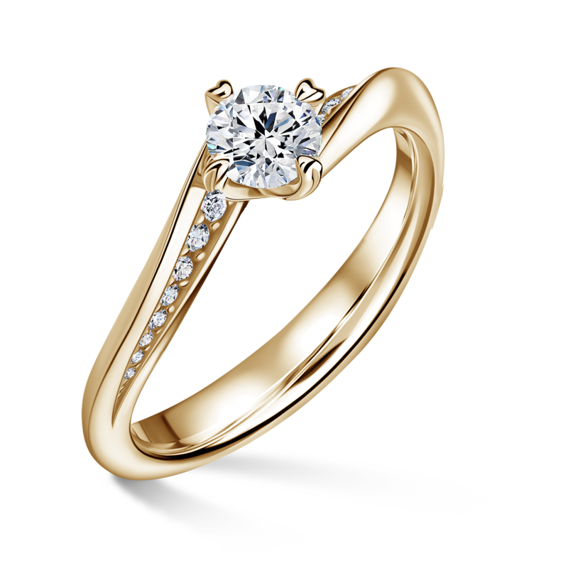 Freya Side Stones | Zásnubní prsten se středovým kamenem 0.500ct