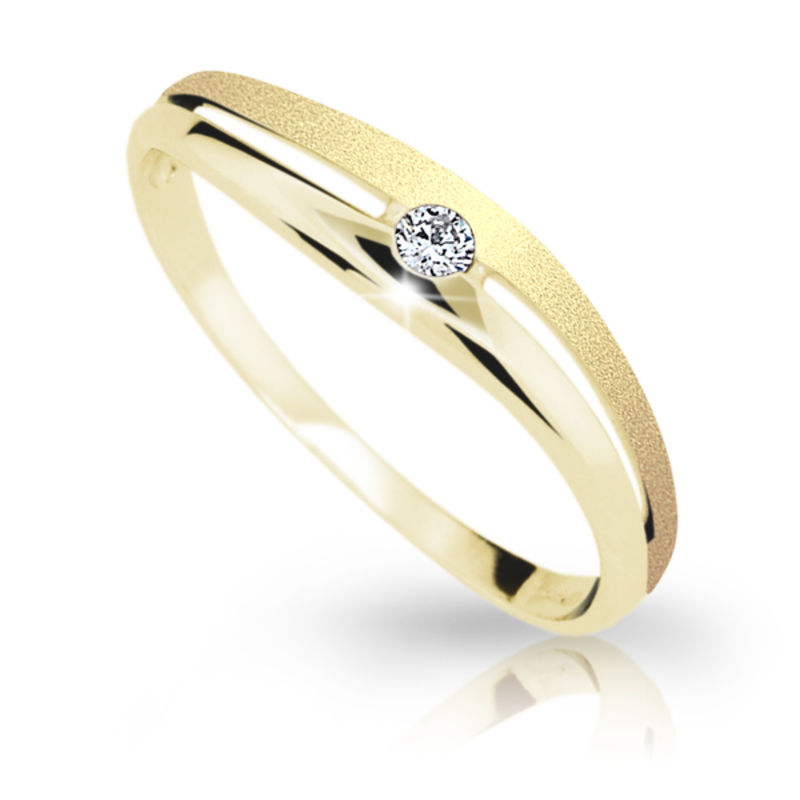 Zlatý dámský prsten DF 1661 ze žlutého zlata