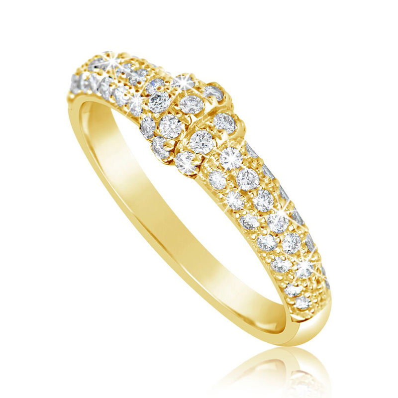 Zlatý dámský prsten DF 3190 ze žlutého zlata