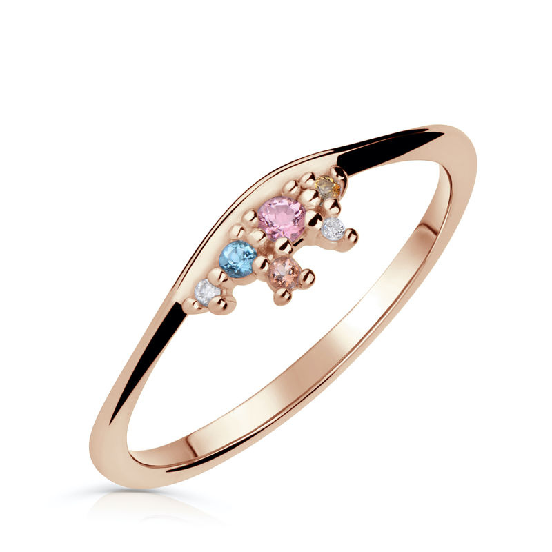 Zlatý dámský prsten DF 5039 z růžového zlata