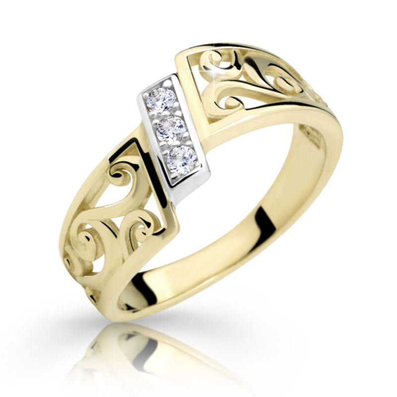 Zlatý prsten DF 2374 ze žlutého zlata